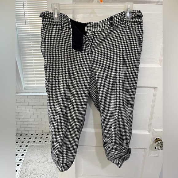 Ann Taylor loft gingham business casual capri pants size 6 petite unique wool - Picture 7 of 7